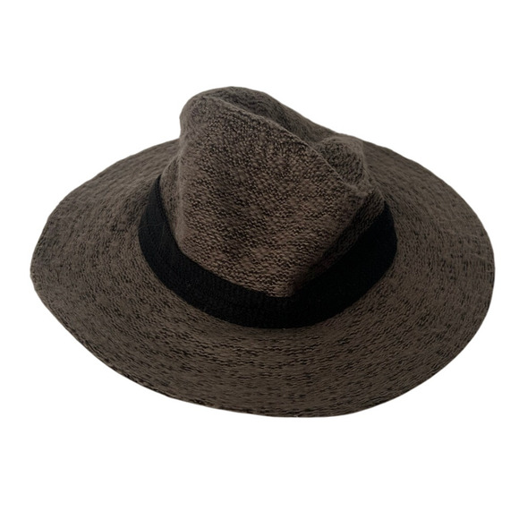 June 21 Women's Ribbon Decor Genuine Panama Hat Brown One Size - Picture 1 of 6